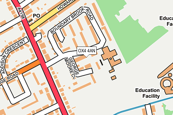 OX4 4AN map - OS OpenMap – Local (Ordnance Survey)