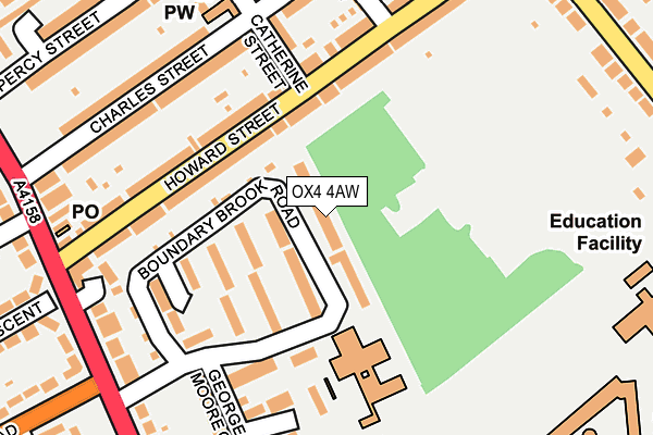 OX4 4AW map - OS OpenMap – Local (Ordnance Survey)