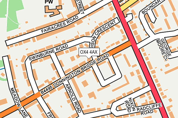 OX4 4AX map - OS OpenMap – Local (Ordnance Survey)