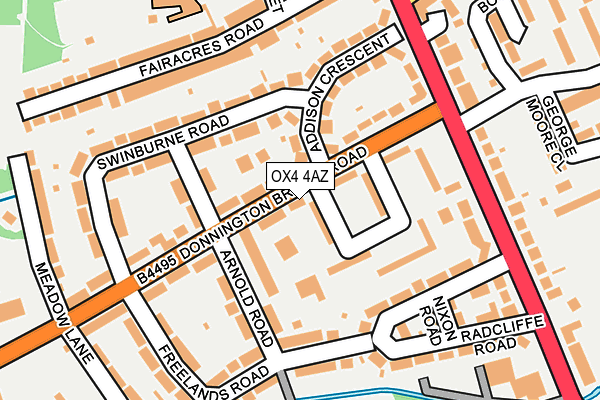 OX4 4AZ map - OS OpenMap – Local (Ordnance Survey)