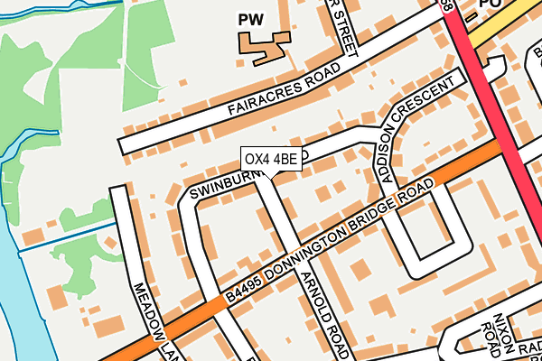 OX4 4BE map - OS OpenMap – Local (Ordnance Survey)