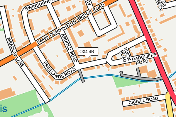 OX4 4BT map - OS OpenMap – Local (Ordnance Survey)