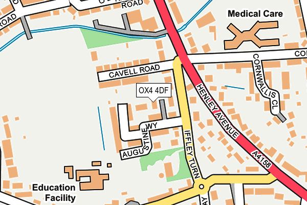 OX4 4DF map - OS OpenMap – Local (Ordnance Survey)