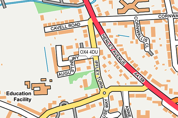 OX4 4DU map - OS OpenMap – Local (Ordnance Survey)