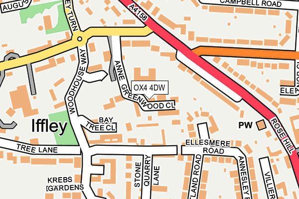 OX4 4DW map - OS OpenMap – Local (Ordnance Survey)