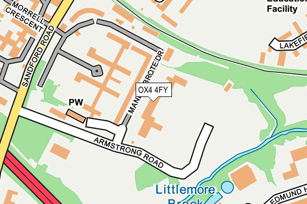 OX4 4FY map - OS OpenMap – Local (Ordnance Survey)