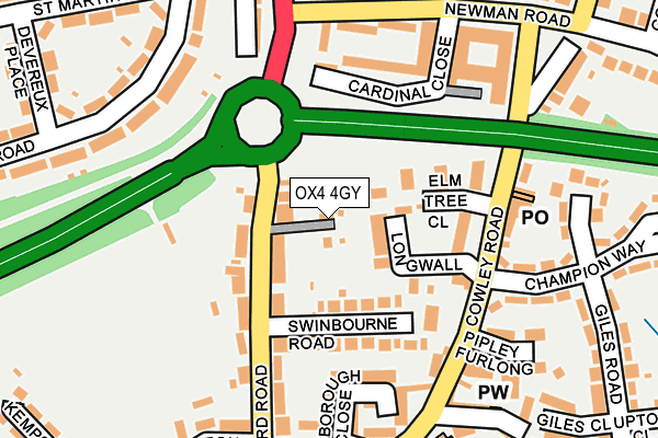 OX4 4GY map - OS OpenMap – Local (Ordnance Survey)