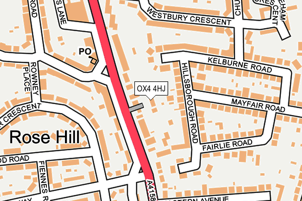 OX4 4HJ map - OS OpenMap – Local (Ordnance Survey)