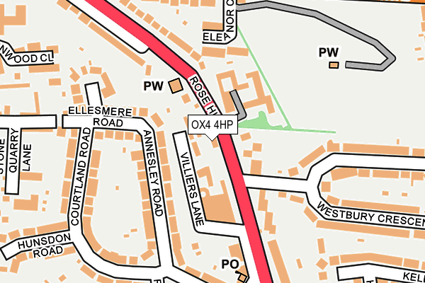 OX4 4HP map - OS OpenMap – Local (Ordnance Survey)