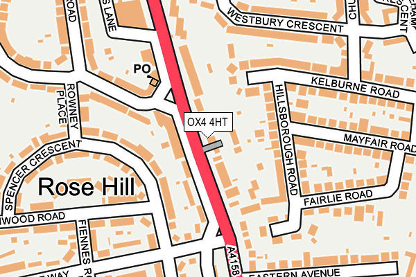 OX4 4HT map - OS OpenMap – Local (Ordnance Survey)