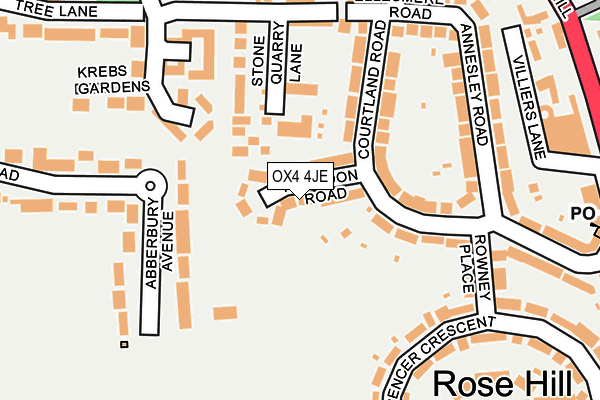 OX4 4JE map - OS OpenMap – Local (Ordnance Survey)