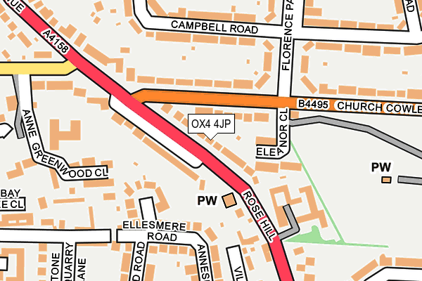 OX4 4JP map - OS OpenMap – Local (Ordnance Survey)