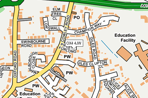OX4 4JW map - OS OpenMap – Local (Ordnance Survey)