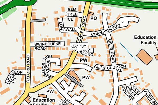 OX4 4JY map - OS OpenMap – Local (Ordnance Survey)