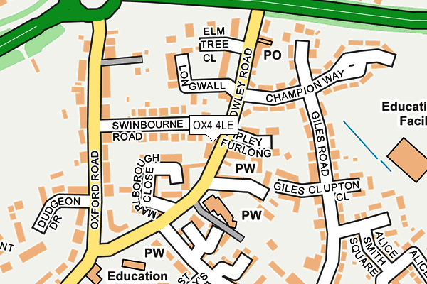 OX4 4LE map - OS OpenMap – Local (Ordnance Survey)