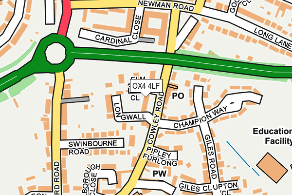 OX4 4LF map - OS OpenMap – Local (Ordnance Survey)