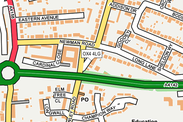 OX4 4LG map - OS OpenMap – Local (Ordnance Survey)