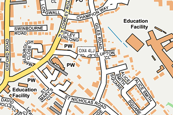 OX4 4LJ map - OS OpenMap – Local (Ordnance Survey)