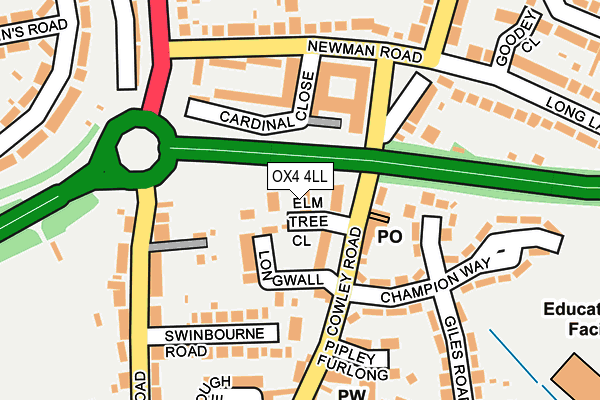 OX4 4LL map - OS OpenMap – Local (Ordnance Survey)