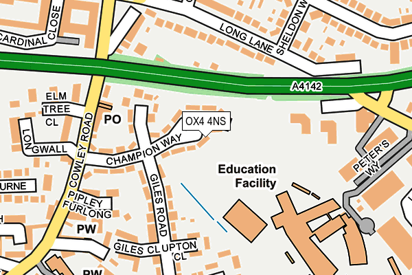 OX4 4NS map - OS OpenMap – Local (Ordnance Survey)