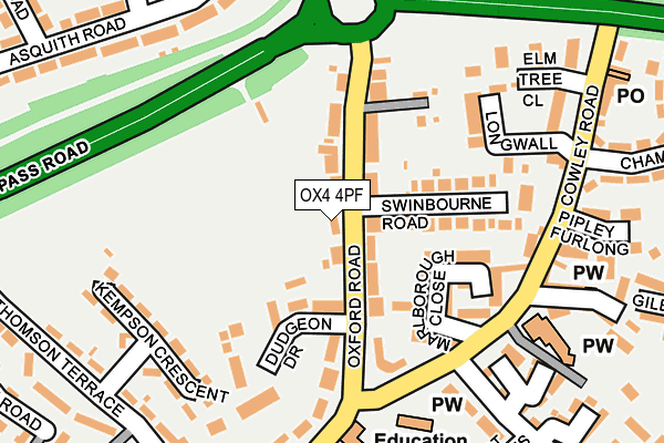 OX4 4PF map - OS OpenMap – Local (Ordnance Survey)