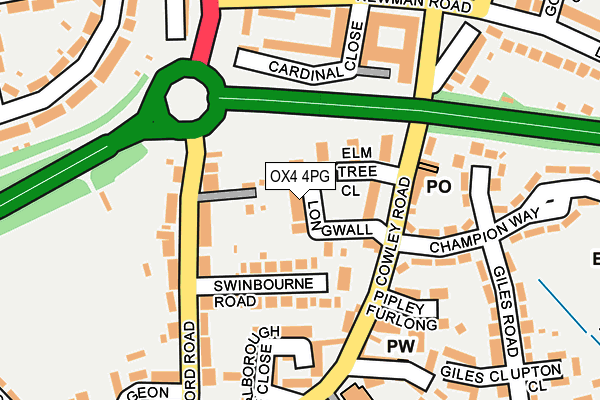 OX4 4PG map - OS OpenMap – Local (Ordnance Survey)