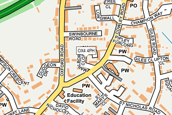 OX4 4PH map - OS OpenMap – Local (Ordnance Survey)