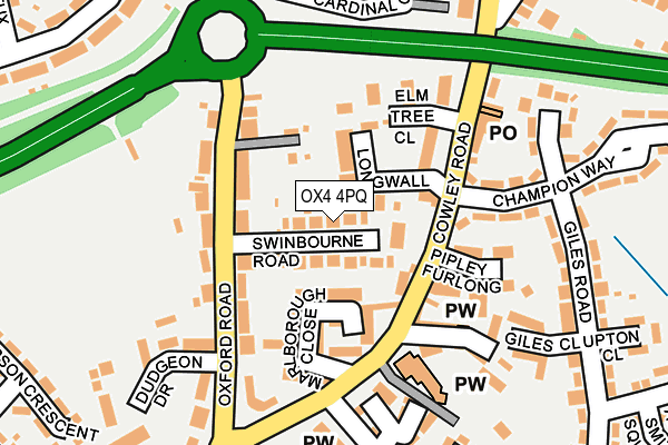 OX4 4PQ map - OS OpenMap – Local (Ordnance Survey)