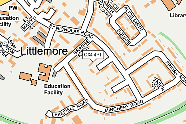 OX4 4PT map - OS OpenMap – Local (Ordnance Survey)