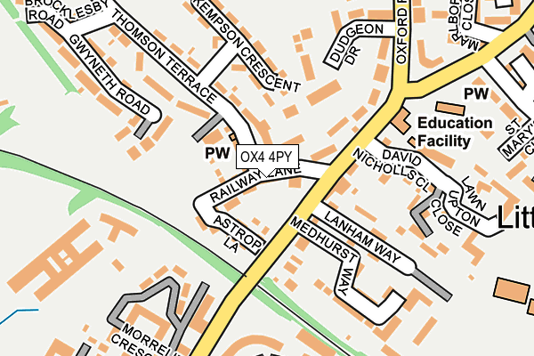 OX4 4PY map - OS OpenMap – Local (Ordnance Survey)