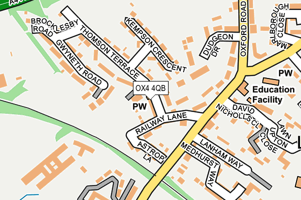 OX4 4QB map - OS OpenMap – Local (Ordnance Survey)