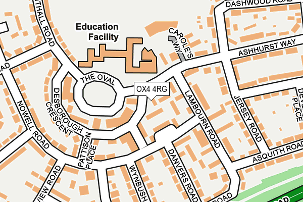 OX4 4RG map - OS OpenMap – Local (Ordnance Survey)