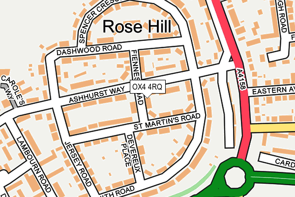 OX4 4RQ map - OS OpenMap – Local (Ordnance Survey)
