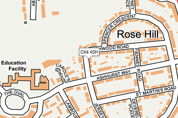 OX4 4SH map - OS OpenMap – Local (Ordnance Survey)