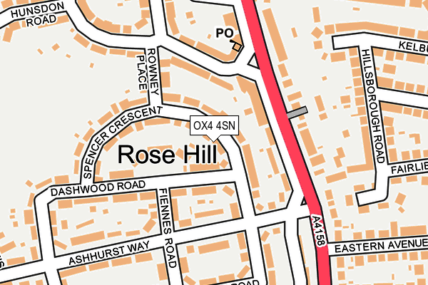 OX4 4SN map - OS OpenMap – Local (Ordnance Survey)