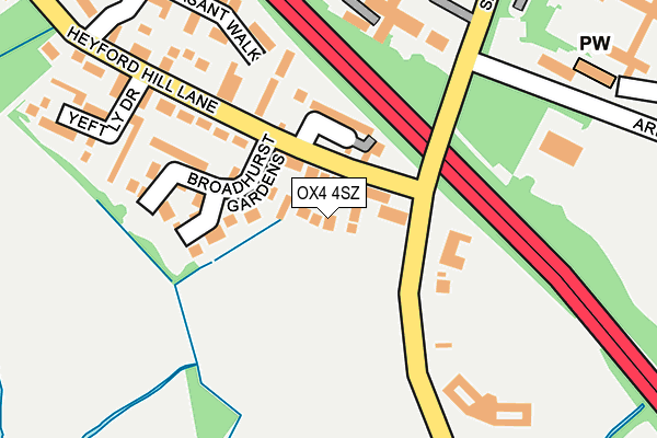 OX4 4SZ map - OS OpenMap – Local (Ordnance Survey)