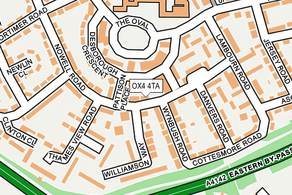 OX4 4TA map - OS OpenMap – Local (Ordnance Survey)