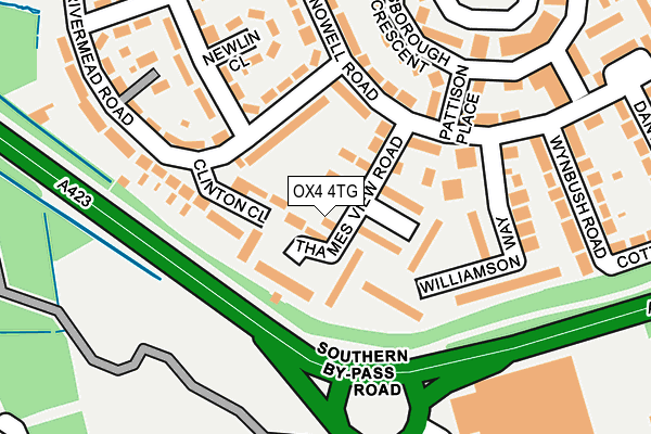 OX4 4TG map - OS OpenMap – Local (Ordnance Survey)