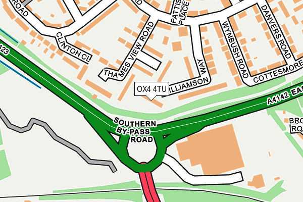 OX4 4TU map - OS OpenMap – Local (Ordnance Survey)
