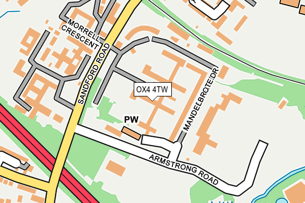 OX4 4TW map - OS OpenMap – Local (Ordnance Survey)