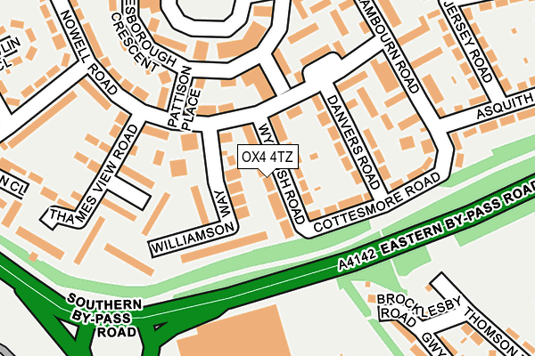 OX4 4TZ map - OS OpenMap – Local (Ordnance Survey)