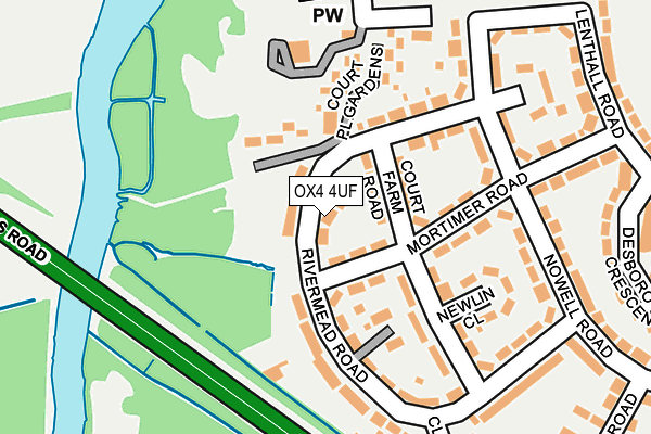 OX4 4UF map - OS OpenMap – Local (Ordnance Survey)