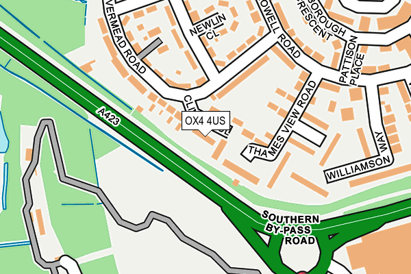 OX4 4US map - OS OpenMap – Local (Ordnance Survey)