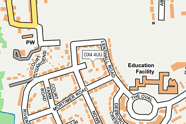 OX4 4UU map - OS OpenMap – Local (Ordnance Survey)