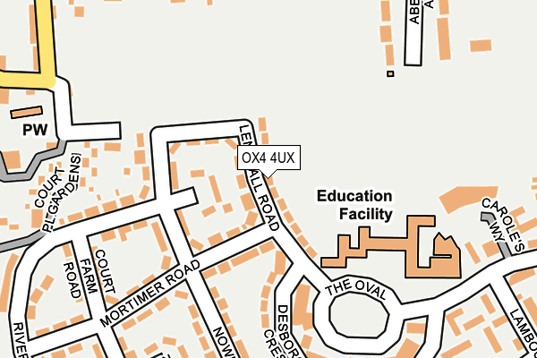 OX4 4UX map - OS OpenMap – Local (Ordnance Survey)