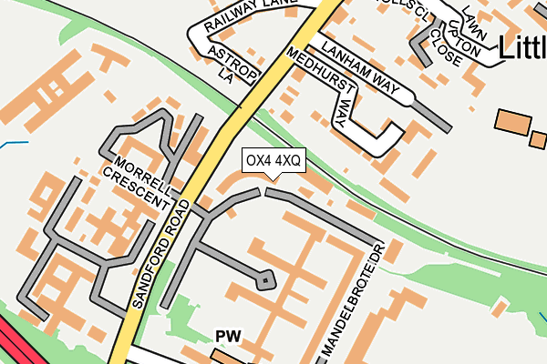 OX4 4XQ map - OS OpenMap – Local (Ordnance Survey)
