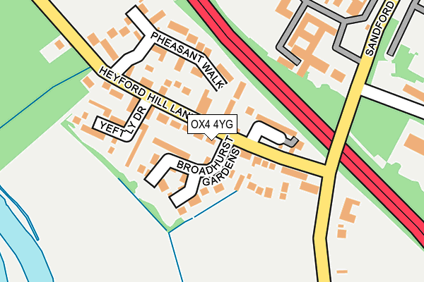 OX4 4YG map - OS OpenMap – Local (Ordnance Survey)