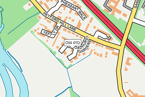 OX4 4YQ map - OS OpenMap – Local (Ordnance Survey)