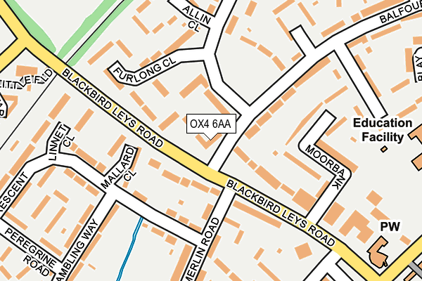 OX4 6AA map - OS OpenMap – Local (Ordnance Survey)