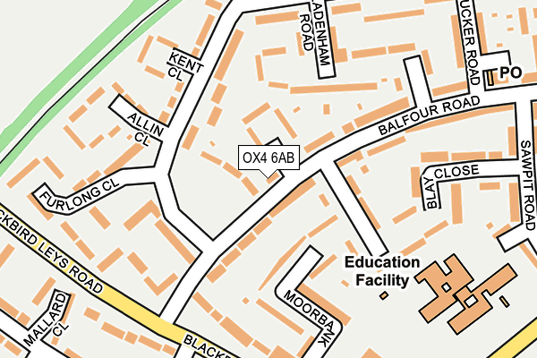 OX4 6AB map - OS OpenMap – Local (Ordnance Survey)